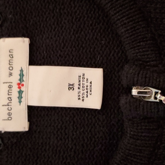 Vintage Bechamel Woman "Ugly" Christmas Black Sweater Vest Size 3X - Picture 4 of 4